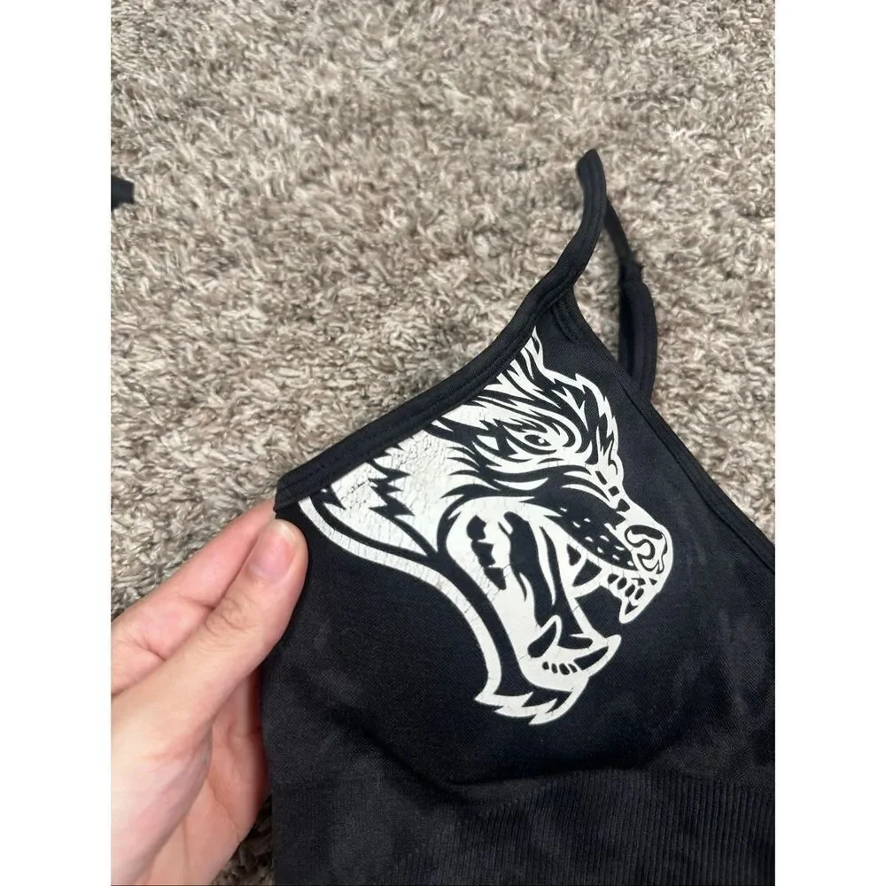 Darc Sport SHE Dual Wolf Chopper Everson Seamless Sports Bra S Black Cloud